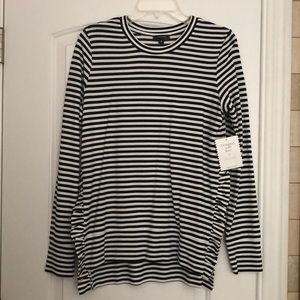 Stella & Dot black and white stripe tunic - M